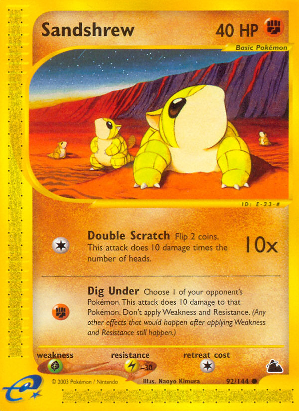 E-Series Skyridge Sandshrew #92/144